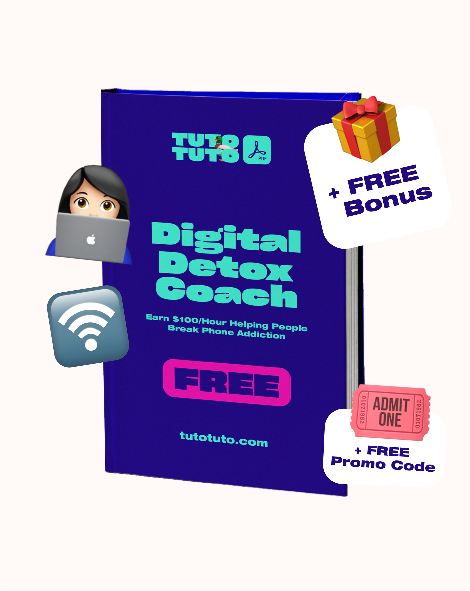 FREE Digital Detox Coach Guide: How to Earn $100/Hour Helping People Break Phone Addiction - Complete PDF Tutorial