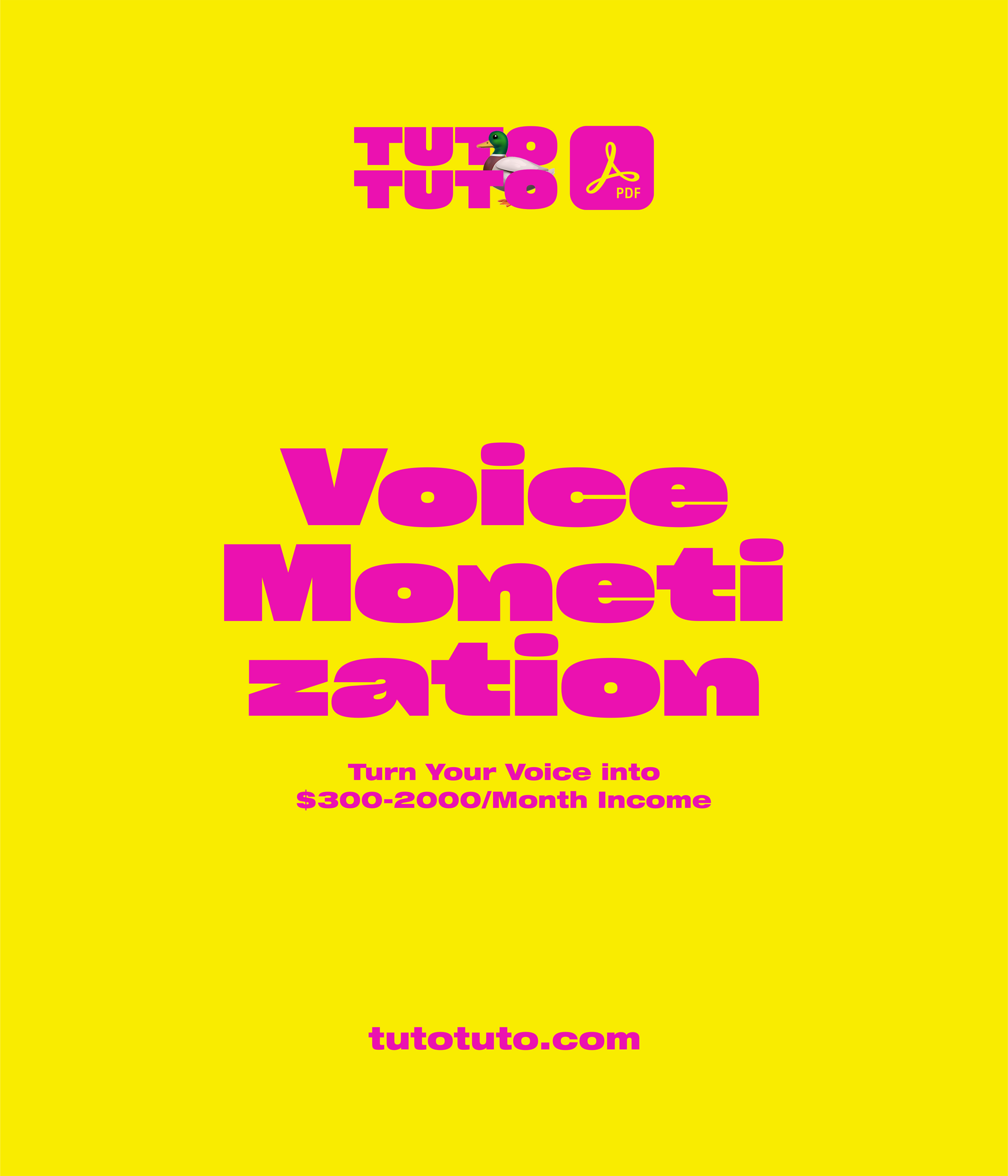 Voice Monetization Mastery: Complete Step-by-Step Guide to Turn Your Voice into $300-2000/Month Income - PDF Guide